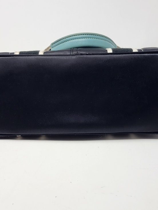 Coach Hampton Black Nylon Leather Trim Tote Mini Bag Purse #1894 Signature Logo - Picture 7 of 13